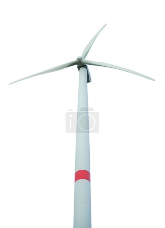 Photo for Wind turbine isolated on white background. With path. - Royalty Free Image