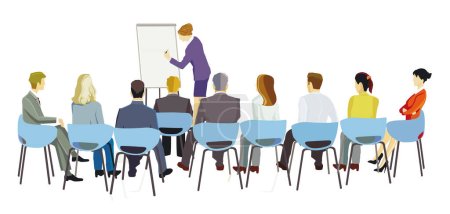 Consultation, course, training, illustration isolated on white background