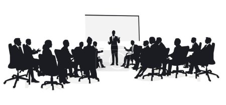 Ilustración de Consulting, lecture business meeting illustration - Imagen libre de derechos