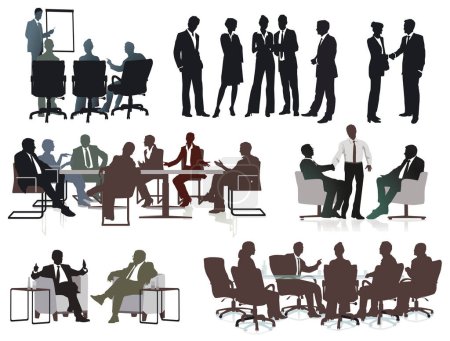Photo for Business meeting, course and training illustration - Royalty Free Image