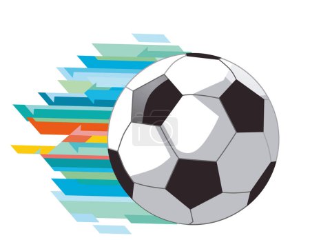 soccer ball and football match, illustration