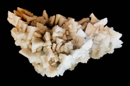 Photo for Gypsum mineral isolated on the black background - Royalty Free Image