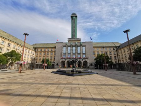 town hall from industry city Ostrava of Czech republic