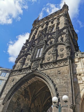 Photo for Powder Gate Tower in Prague as nice history building - Royalty Free Image