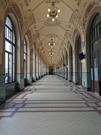 Photo for Interior of prague old main train station as nice background - Royalty Free Image