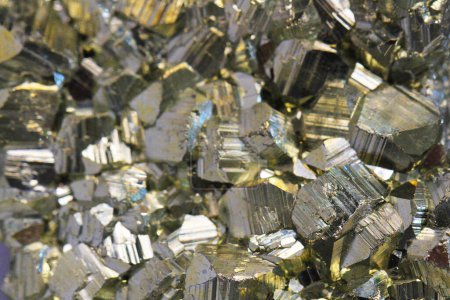 Photo for Pyrite crystal texture as very nice background - Royalty Free Image