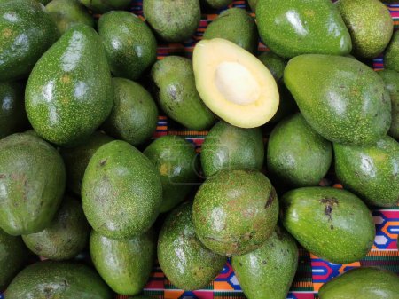 Photo for Fresh avocado texture as very nice food background - Royalty Free Image