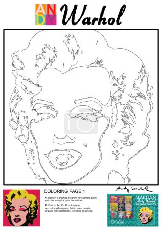 Photo for Marilyn Andy Warhol Coloring page - Royalty Free Image