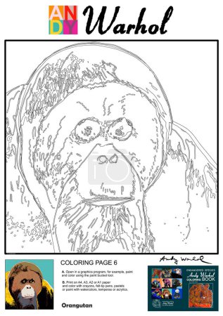 Photo for Andy Warhol Coloring page - Royalty Free Image