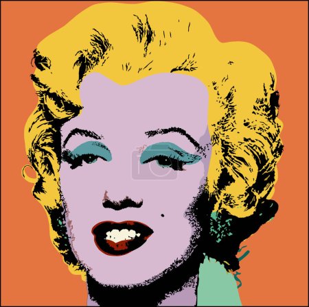 Illustration for Andy Warhol Marilyn vector eps 10 - Royalty Free Image