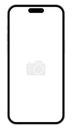 Photo for Iphone 14 Pro on white background vector eps 10 - Royalty Free Image