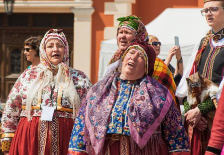 Téléchargez les photos : Klaipeda, Lituanie 17 juillet 2017 : Festival international du patrimoine culturel SUITU SUEVAS, LETTONIE - en image libre de droit
