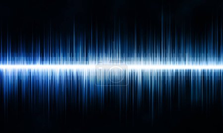 Photo for Abstract Colorful Rhythmic Sound Wave Background. Concept of voice recognition - Royalty Free Image