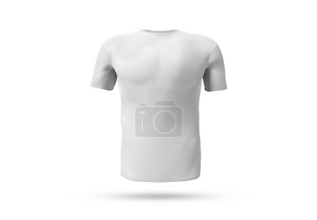 Photo for Isolated blank t-shirt with shadow Mockup. Template of empty jersey on white background . Front view - Royalty Free Image