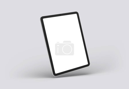 Photo for PARIS - France - September 1, 2023: Apple Ipad Pro, silver color - Realistic 3d rendering, screen tablet mockup on white background - Royalty Free Image