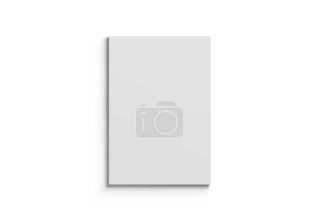 Photo for Magazine mockup on blank surface. Cover template isolated on white background. 3D rendering - Royalty Free Image