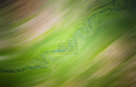 Foto de Abstract green blur texture effect. Blurred veins water stream backdrop with a smoke style. Smooth motion illustration for your graphic design, banner, background, wallpaper or poster. 3D rendering - Imagen libre de derechos
