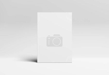 Foto de Revista maqueta en la superficie en blanco. Plantilla de cubierta aislada sobre fondo blanco. Renderizado 3D - Imagen libre de derechos