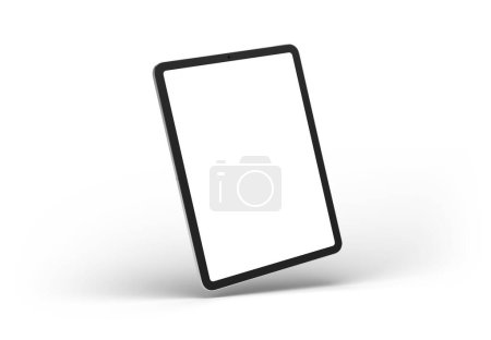 Téléchargez les photos : PARIS - France - 1 Septembre 2023 : Apple Ipad Pro, couleur argentée - rendu 3D réaliste, maquette de tablette écran sur fond blanc - en image libre de droit