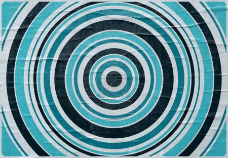 Photo for Vintage cartoon vector art retro abstract texture with spinning mesmerizing circle effect - Royalty Free Image