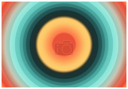 Photo for Vintage cartoon vector art retro abstract texture with spinning mesmerizing circle effect - Royalty Free Image