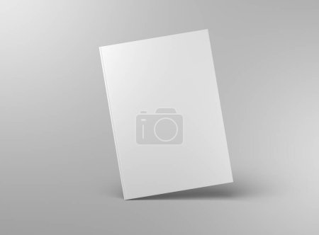 Téléchargez les photos : Livre Mockup isolé sur fond gris. Modèle de couverture vierge. rendu 3D - en image libre de droit