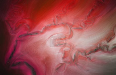 Foto de Abstract red blur texture effect. Blurred veins water stream backdrop with a smoke style. Smooth motion illustration for your graphic design, banner, background, wallpaper or poster. 3D rendering - Imagen libre de derechos
