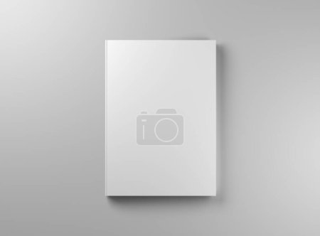 Photo for Book Mockup isolated on grey background. Template of a blank cover. 3D rendering - Royalty Free Image