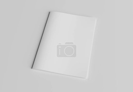 Photo for Magazine cover mockup on white background. 3d rendering - Royalty Free Image