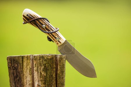 knife type nessmuk with antler handle