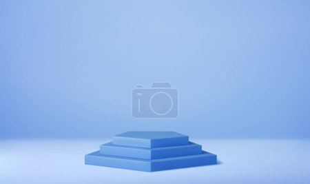 Illustration for 3d Shiny pedestal podium. background can be add on banners flyers or web. podium for outstanding luxury product advertising. 3d rendering. Vector illustration - Royalty Free Image
