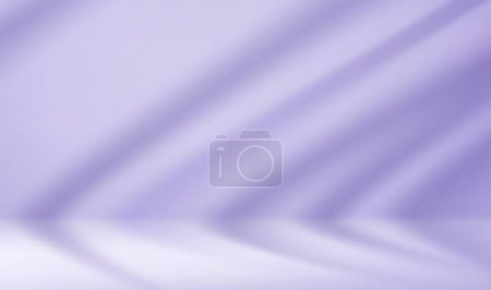 Illustration for 3d background for product presentation with beam of light and Shadow. Suitable for Product Presentation Backdrop, Display, and Mock up with blurred backdrop.. 3d rendering. Vector illustration - Royalty Free Image