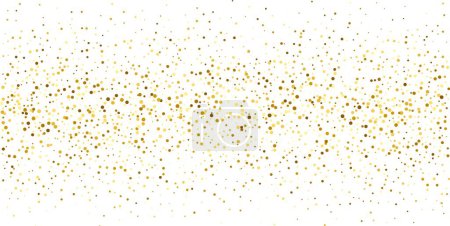 Ilustración de Gold glitter confetti on white background. gold Sparkles Abstract Background. - Imagen libre de derechos