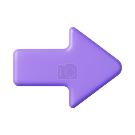 Ilustración de Puntero de flecha 3d, cursor del ratón. Interfaz informática. 3d icono de vector. Icono aislado sobre fondo blanco. renderizado 3d. Ilustración vectorial - Imagen libre de derechos