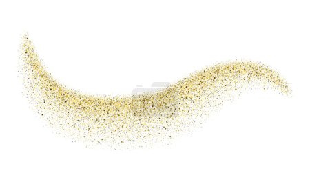 Ilustración de Abstract shiny gold glitter design element for design invitation, wedding, Christmas card - Imagen libre de derechos