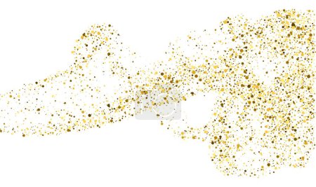 Illustration for Gold glitter confetti on white background. gold Sparkles Abstract Background. Vector illustration - Royalty Free Image