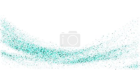 Téléchargez les illustrations : Confettis verts paillettes sur fond blanc. violet Sparkles Résumé Contexte. Illustration vectorielle - en licence libre de droit