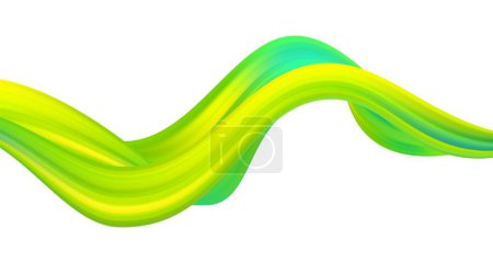 Illustration for 3d Wave Liquid shape color background. Art design for your design project. Vector illustration - Royalty Free Image