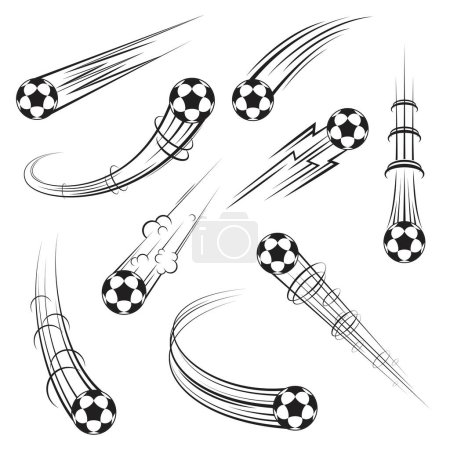 Ilustración de Conjunto de símbolos de movimiento de bola de korfball de contorno negro aislados sobre fondo blanco - Imagen libre de derechos