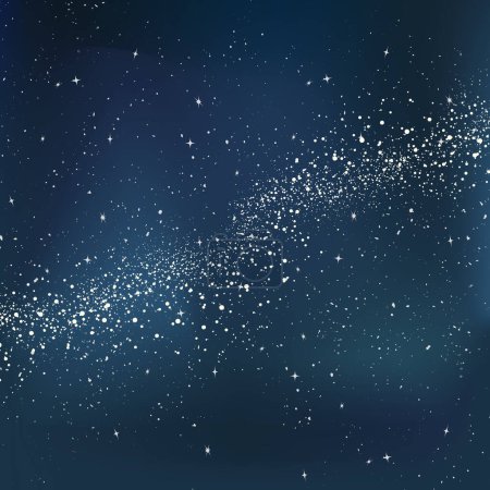 Ilustración de Fondo abstracto del universo con estrellas y Vía Láctea. Cosmos y espacio de fondo para diferentes diseños - Imagen libre de derechos