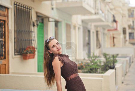 Photo for Portrait of a woman in the street - Royalty Free Image