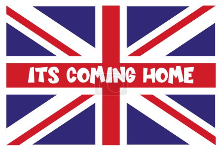Illustration for Footballs Coming Home vector illustration with union flag - Royalty Free Image