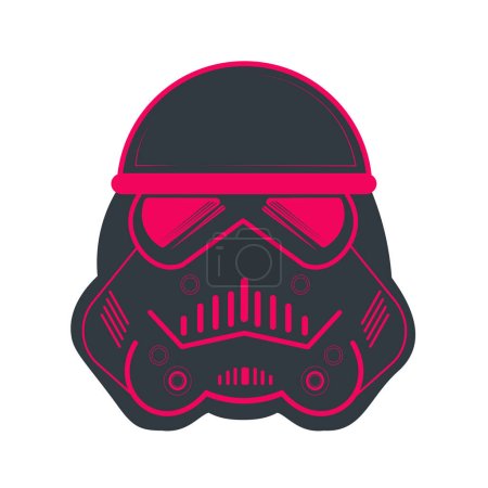 Illustration for Storm Trooper Helmet Vector illustration - Royalty Free Image
