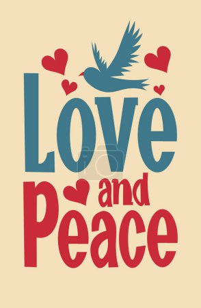 Love and peace sign Illustration
