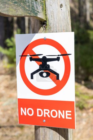 Photo for Sign with no drone picture - Royalty Free Image