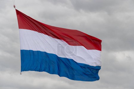 Photo for Dutch flag hoisted on a national holiday - Royalty Free Image