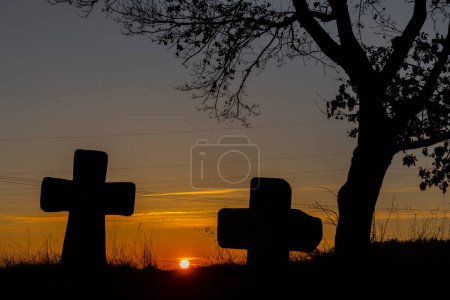 Foto de Cruces de reconciliación cerca de Milhostov, Bohemia Occidental, República Checa - Imagen libre de derechos