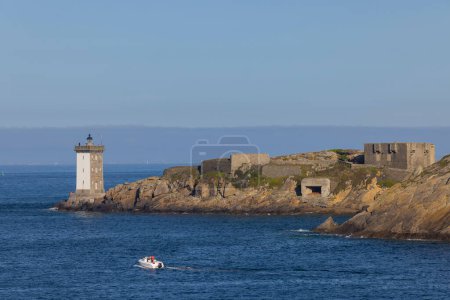 Photo for Le Conquet with Phare de Kermorvan, Brittany, France - Royalty Free Image