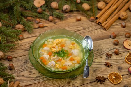 Foto de Naturaleza muerta de la sopa checa de pescado de Navidad - Imagen libre de derechos