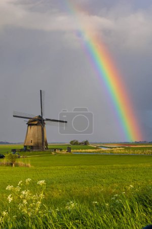 Photo for Windmill in Noord Holland, Netherlands - Royalty Free Image